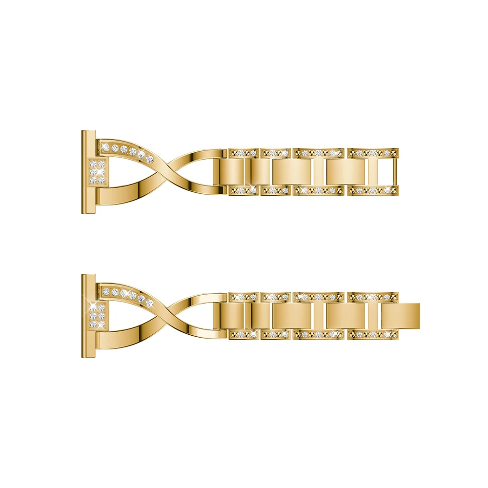 Pulseira feminina de aço inoxidável, pulseira para samsung galaxy 42mm 46mm active2 40mm 44mm smart watch 20mm 22mm gear s3 s2