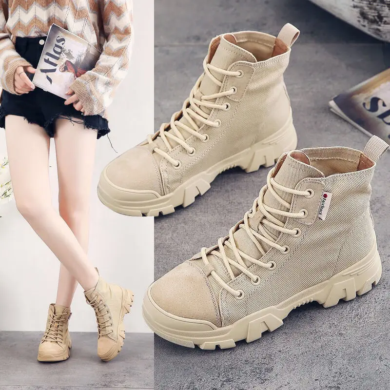 Ankle Boots Suede Leather women Flat platform Short Boots Ladies shoes fashion Autumn winter boots