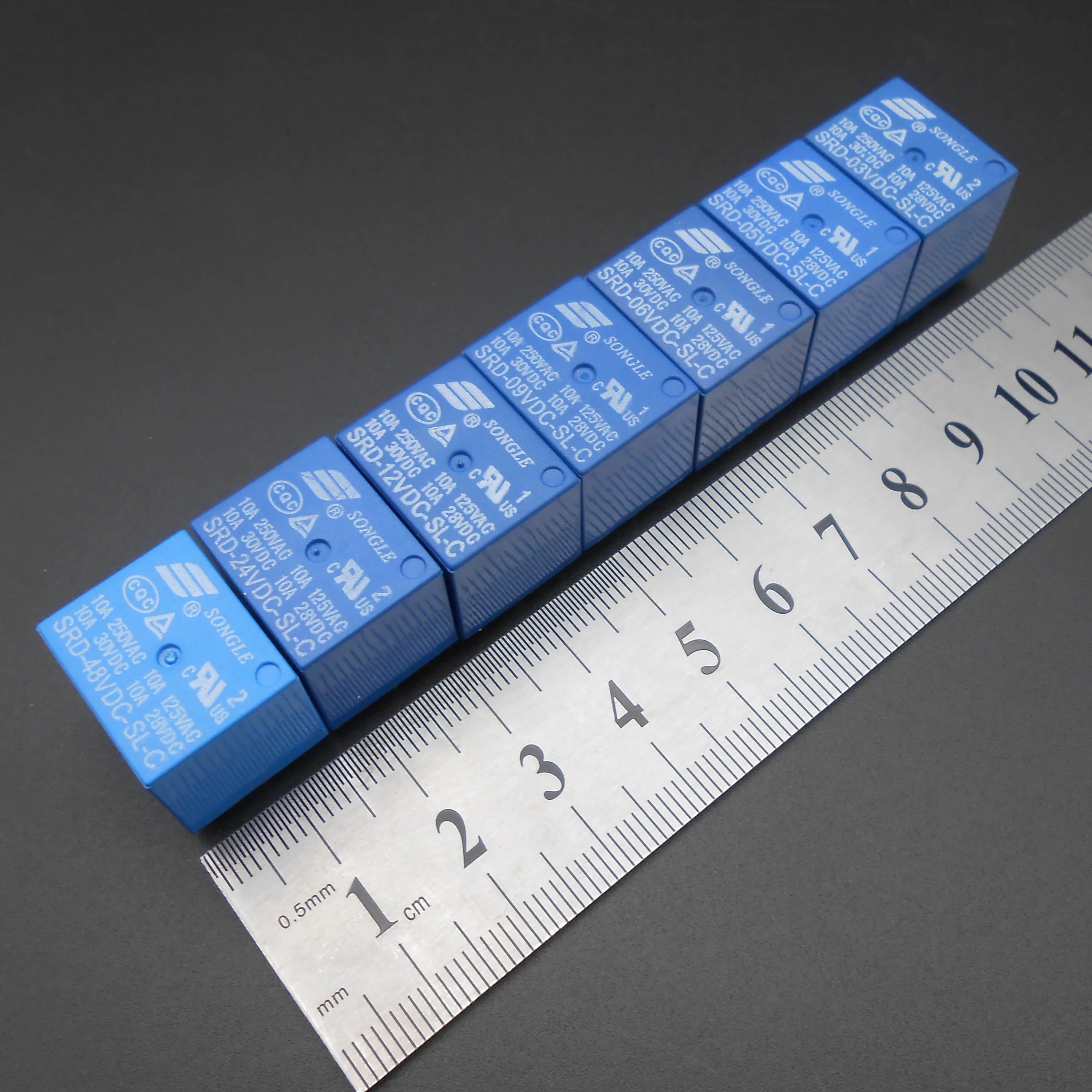 Imagem -04 - Songle Relé de Potência Srd Pcb 50 Peças dc 3v 5v 6v 9v Pinos Tamanhos