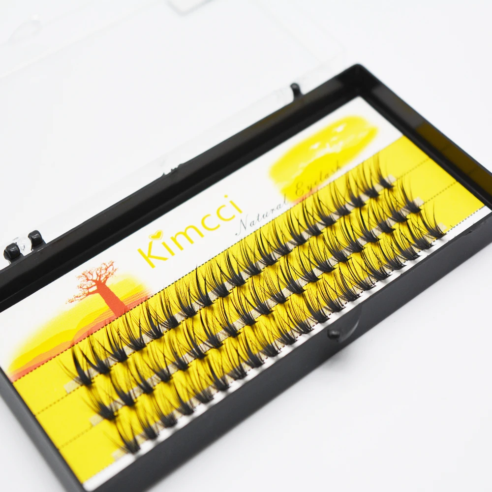 Kimcci-extensiones de pestañas de visón, pestañas postizas de volumen ruso 3D Natural, pestañas individuales de racimo 30D, maquillaje cilios, 60