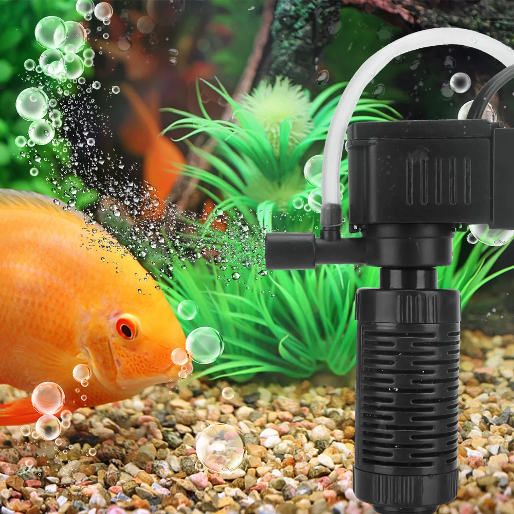 3 in 1 Filter Water Purifier for Aquarium Fish Tank Mini Fish Tank Filter Oxygenation Submersible Filtration