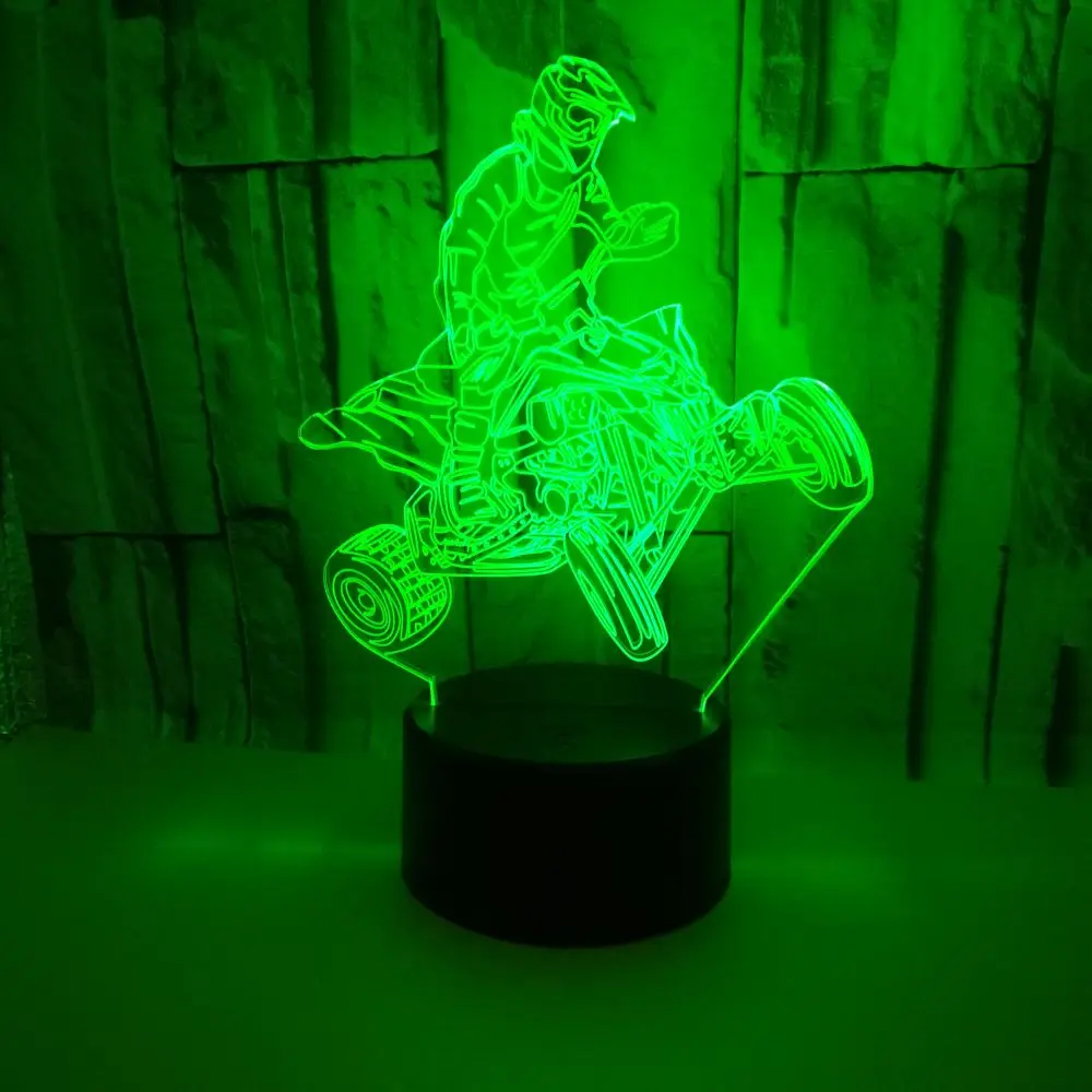 USB LED 3D Lamp Motorcycle Sensor Night Light For Kid Bedroom Decoration Atmosphere Gift