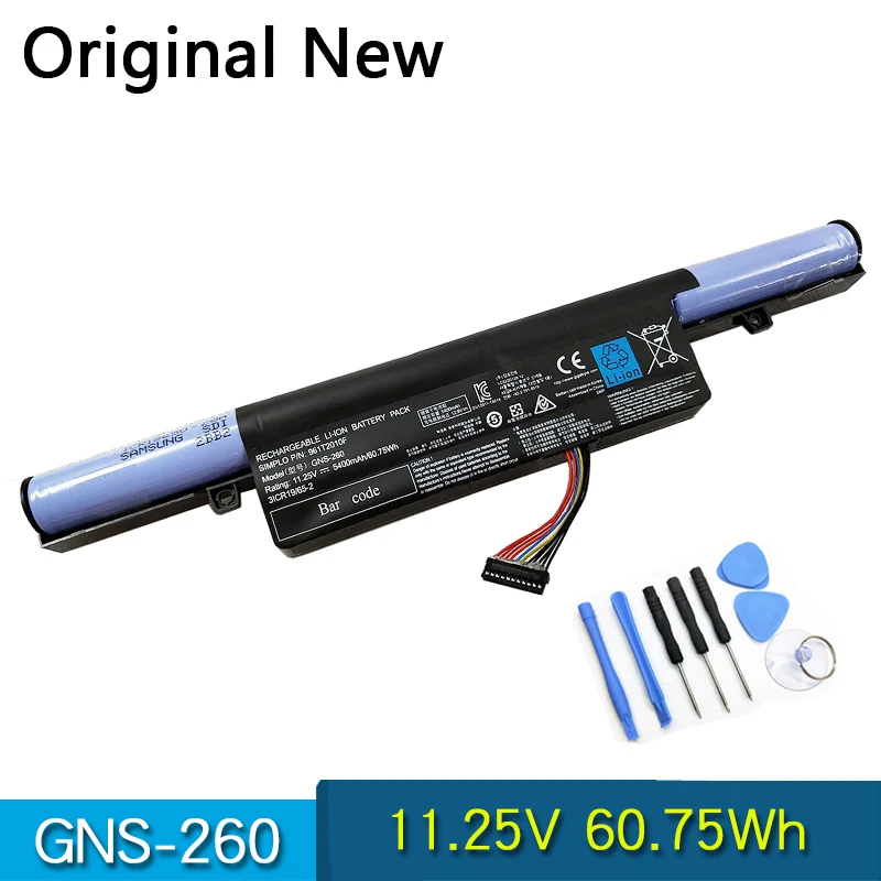 Nuovo GNS-260 batteria originale per Gigabyte P55G P55K P55W V4 V5 V6 V7 serie 11.25V 60.75Wh