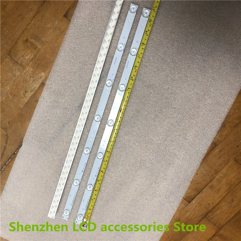 9Pieces/lot LED backlight strip   General LCD TV light bar   53CM  7LED  6V  aluminium   100%NEW