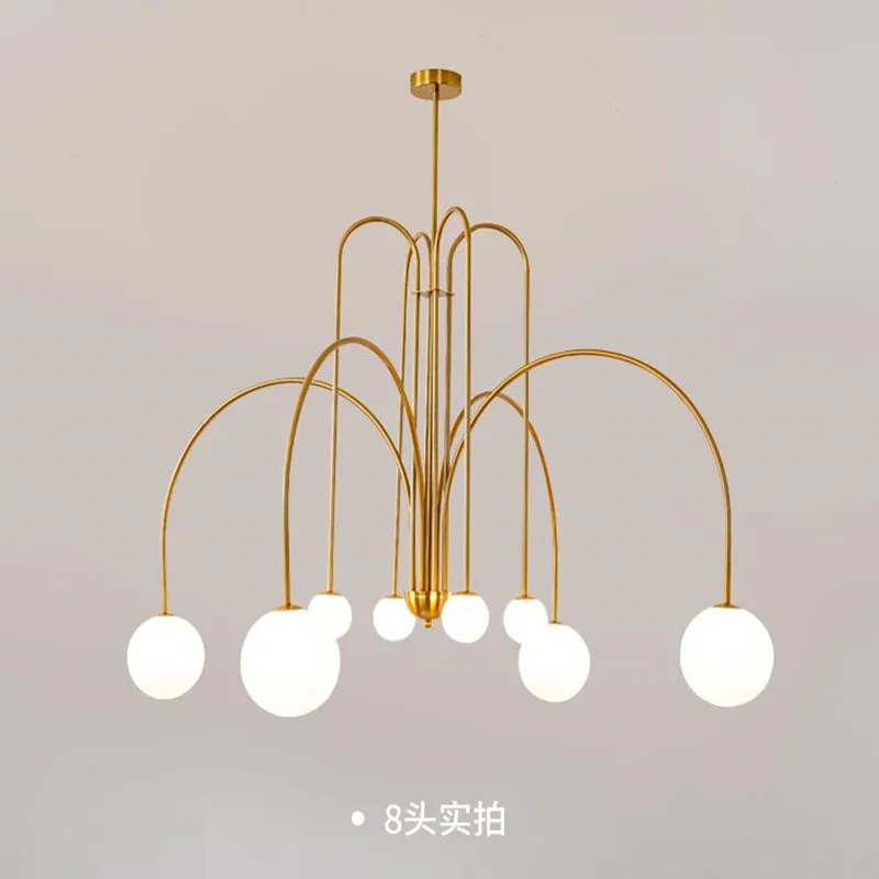 

Nordic G9 Led Pendant Chandelier Living Room Led Chandelier Lighting Paint Black / White / Gold Rod Hanging Chandelier Lighting