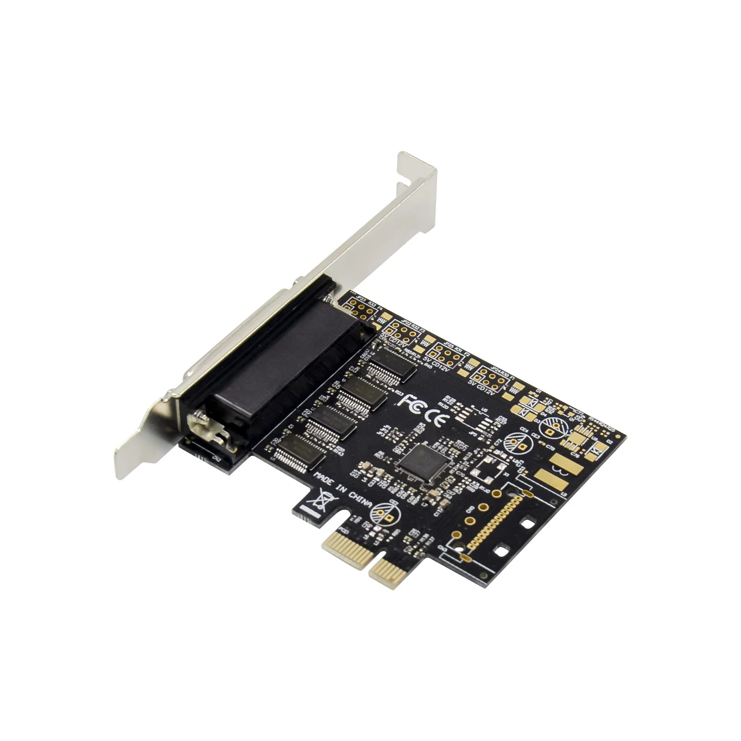 

Pcie AX99100 Chipset PCI Express 4 ports Serial PCI-e 1x Expansion Card Multi RS232 DB9 COM Port to PCIe I/O Riser Card