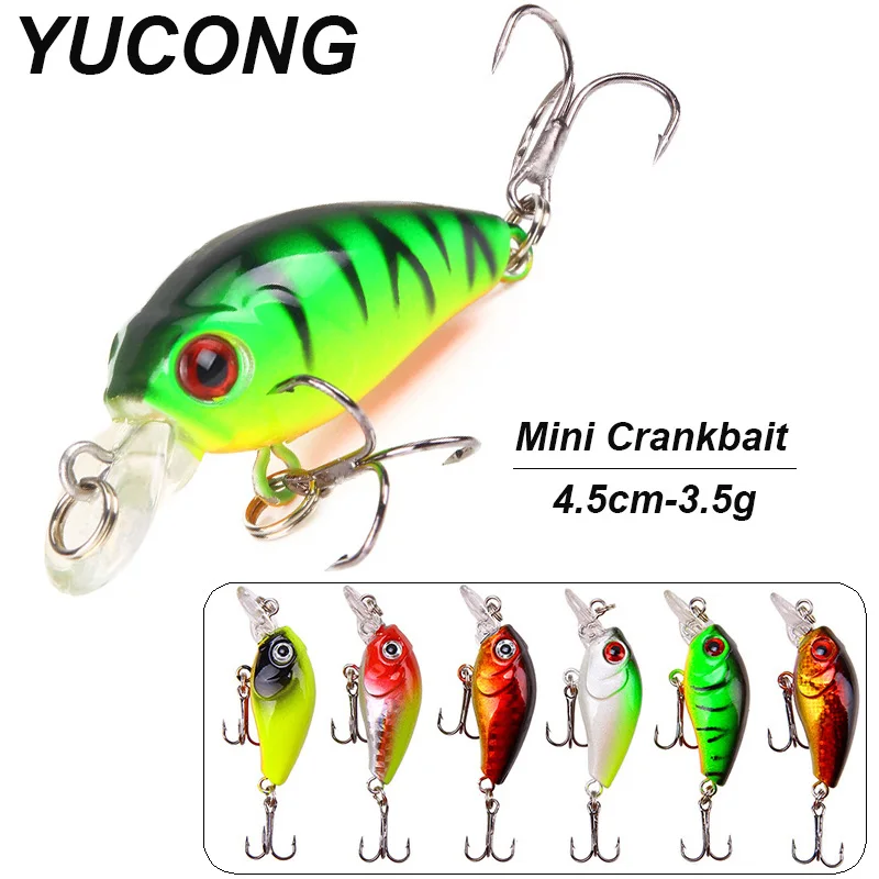 YUCONG 1PX Micro Minnow Bait 4.5cm-3.5g Topwater Wobblers Floating Fishing Lure Casting Crankbait Hard Swimbait Bass Isca Pesca