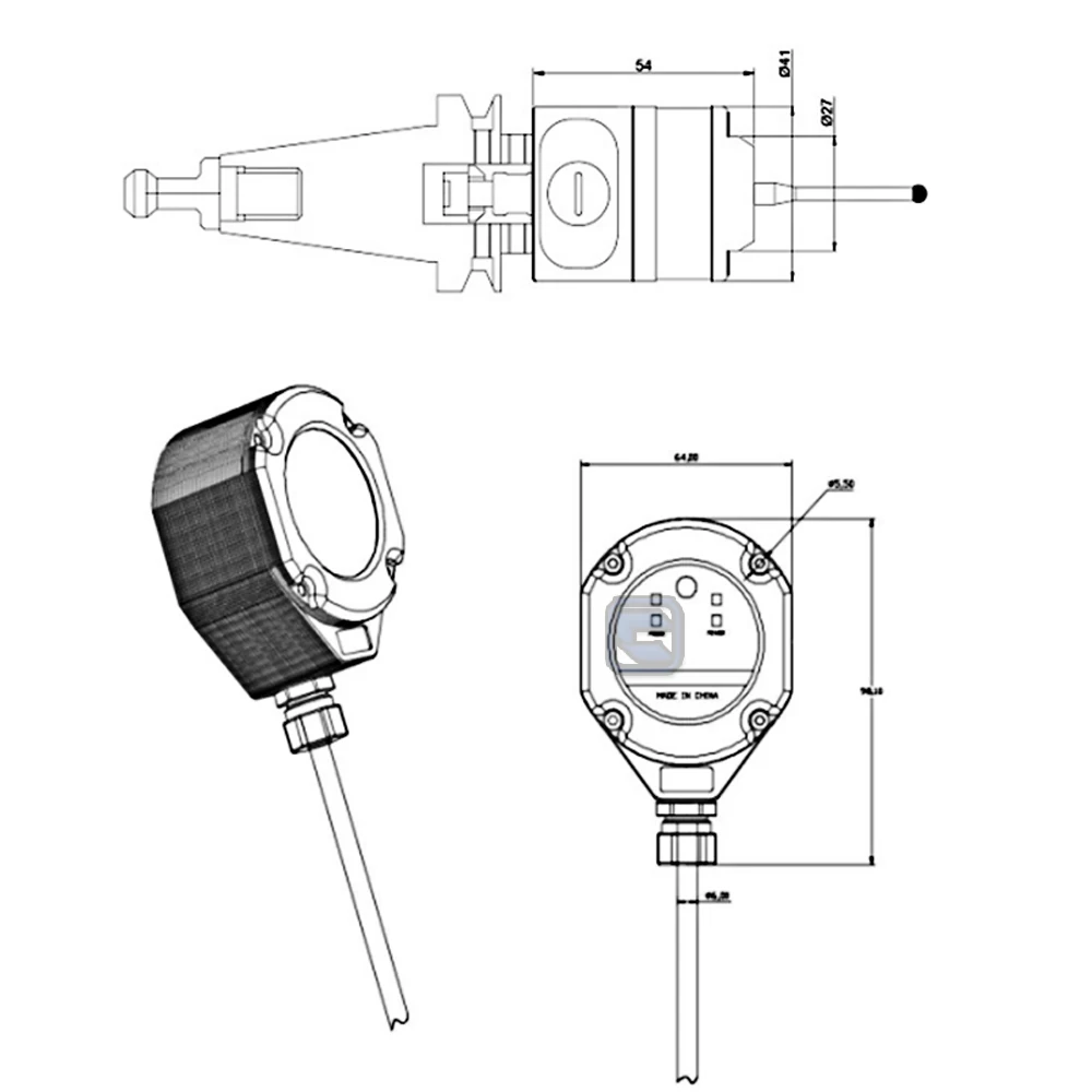 Sonda Wireless per macchine utensili Cnc centro di lavoro Cnc sensore di segnale a infrarossi rilevazione 3d sonda Wireless automatica