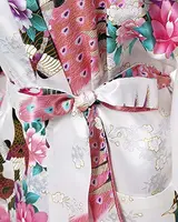 Rayon Robes Women Nightwear Flower Home Clothes Intimate Lingerie Casual Kimono Bath Gown Lady Sexy Night Dress Oversize 3XL - Image 4