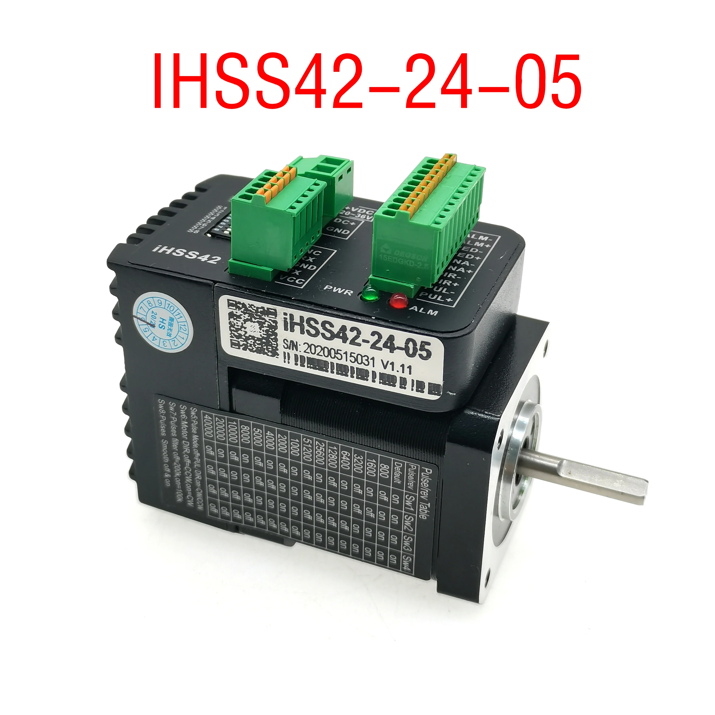 

42 Integrated Closed-loop Stepper Motor Driver IHSS42-24-05 0.48NM 2-phase Hybrid Servo 24VDC