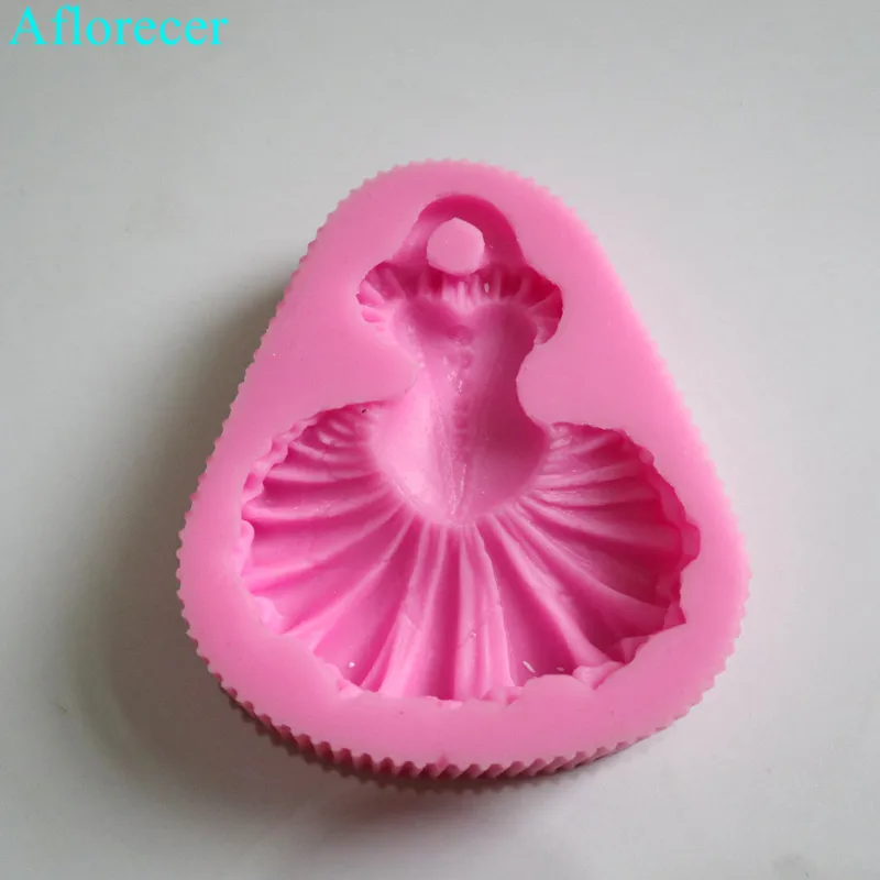 Ballet skirt Pendant plaster mold Wedding dress fragrance wax sheet mold Aroma Gypsum crafts Soap Clay Silicone mold