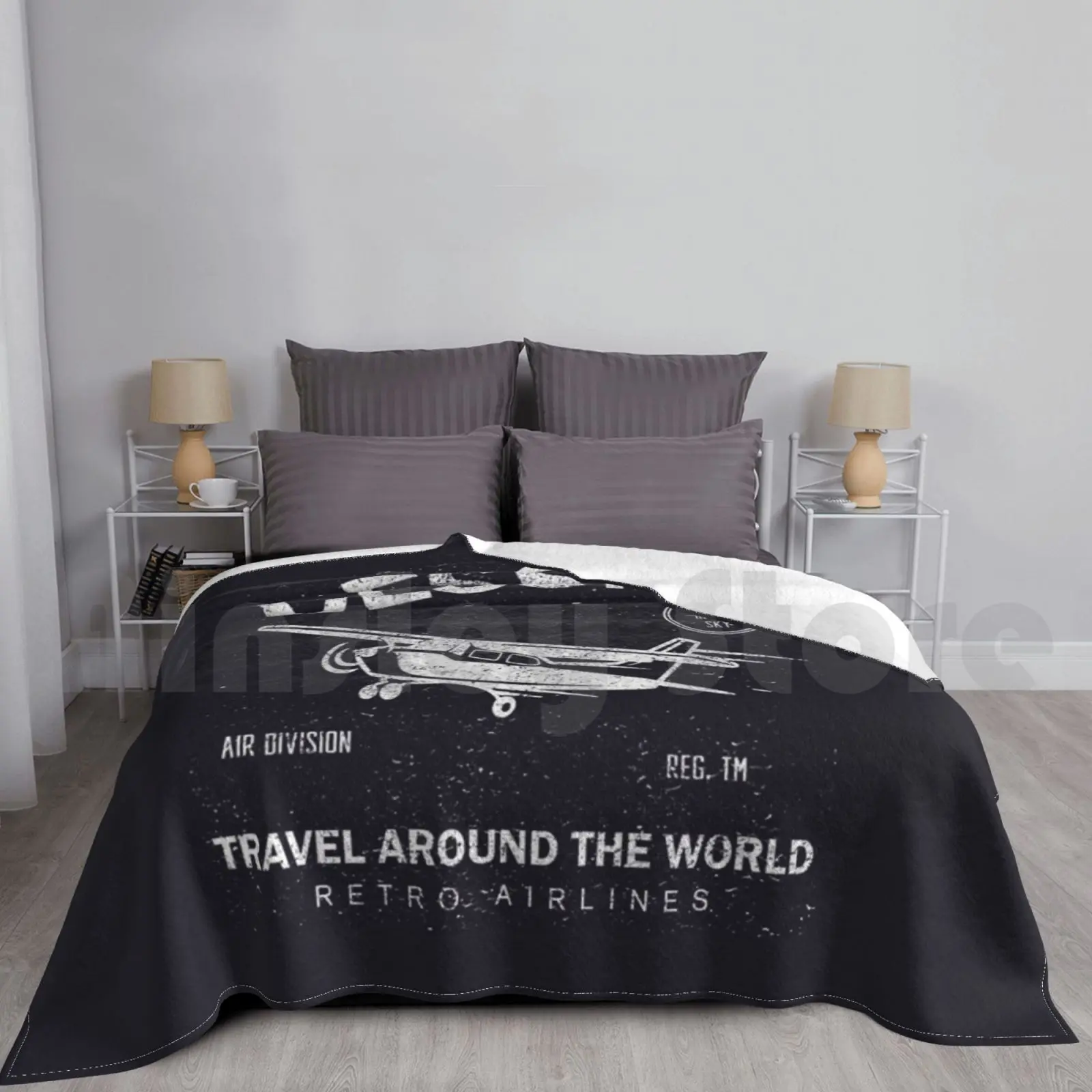 

Awesome Cessna Adventure Travel Around The World Plane Design Blanket Fashion Custom Cessna Pilot Plane