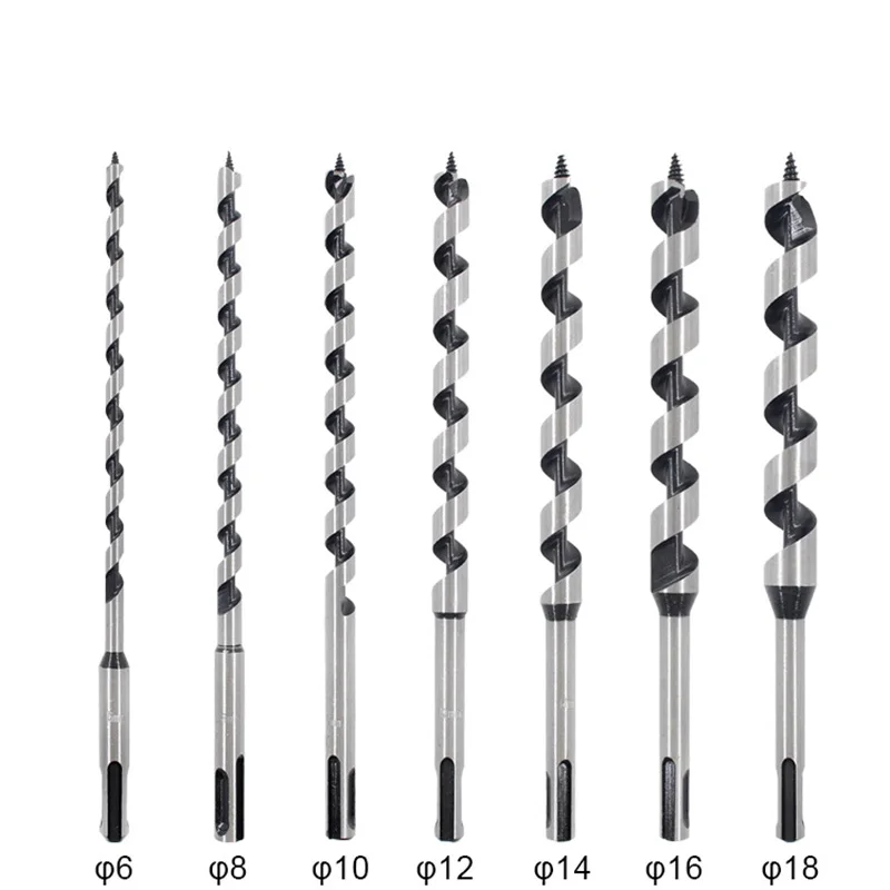 

Extended Woodworking Support Drill Bit Set 7pcs Kit Hexagonal Handle Twist Wood Hole Opener Wood Door Lock Reaming Tool