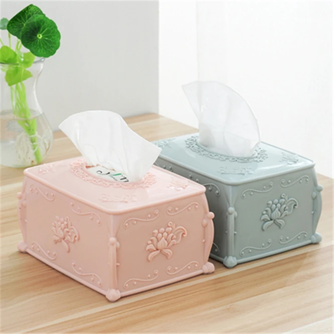 

50PCS Luxury Paper Rack 17x12x9cm PP Anti-moisture Tissue Paper napkin Box case Household Home Office Holder tissue box