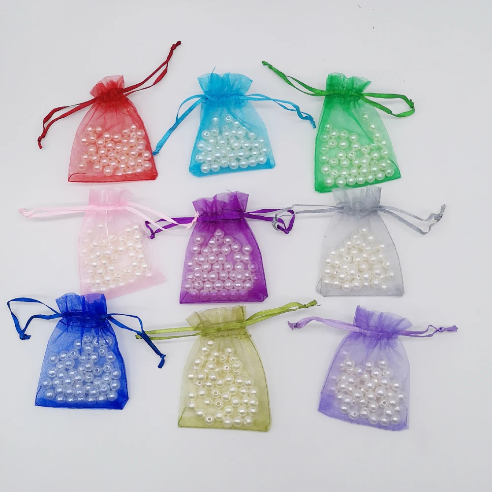 200pcs Organza Bag Jewelry Bags Pouch 30x40cm Jewelry Packaging Display Organza Drawstring Bag Packaging For Jewelry Pouches