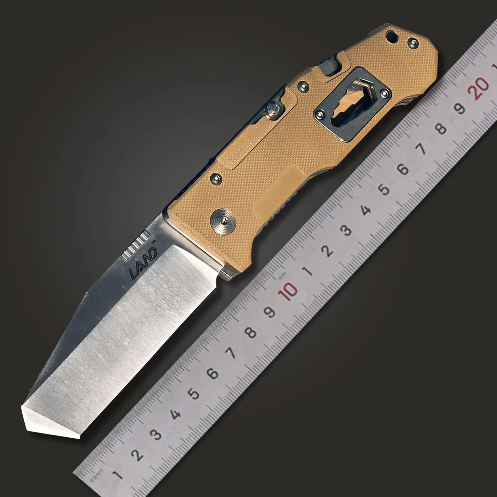 LAND 9046 12cr27mov coltello multifunzionale pieghevole in acciaio inossidabile sopravvivenza salvataggio campeggio caccia esterna EDC coltelli per utensili