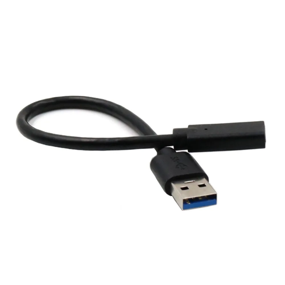 2 sztuk/partia USB 3.1 typ C męski na USB 3.1 typ C żeński przedłużacz kabla danych 20CM
