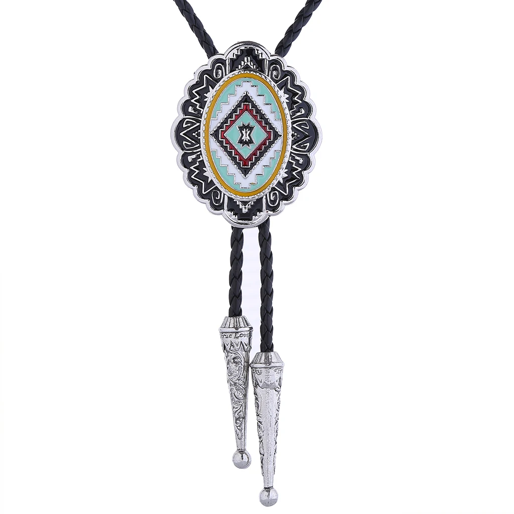 Natural Stone Scorpion Bolo Tie for Man Indian Cowboy Western Cowgirl Leather Rope Zinc Alloy Necktie