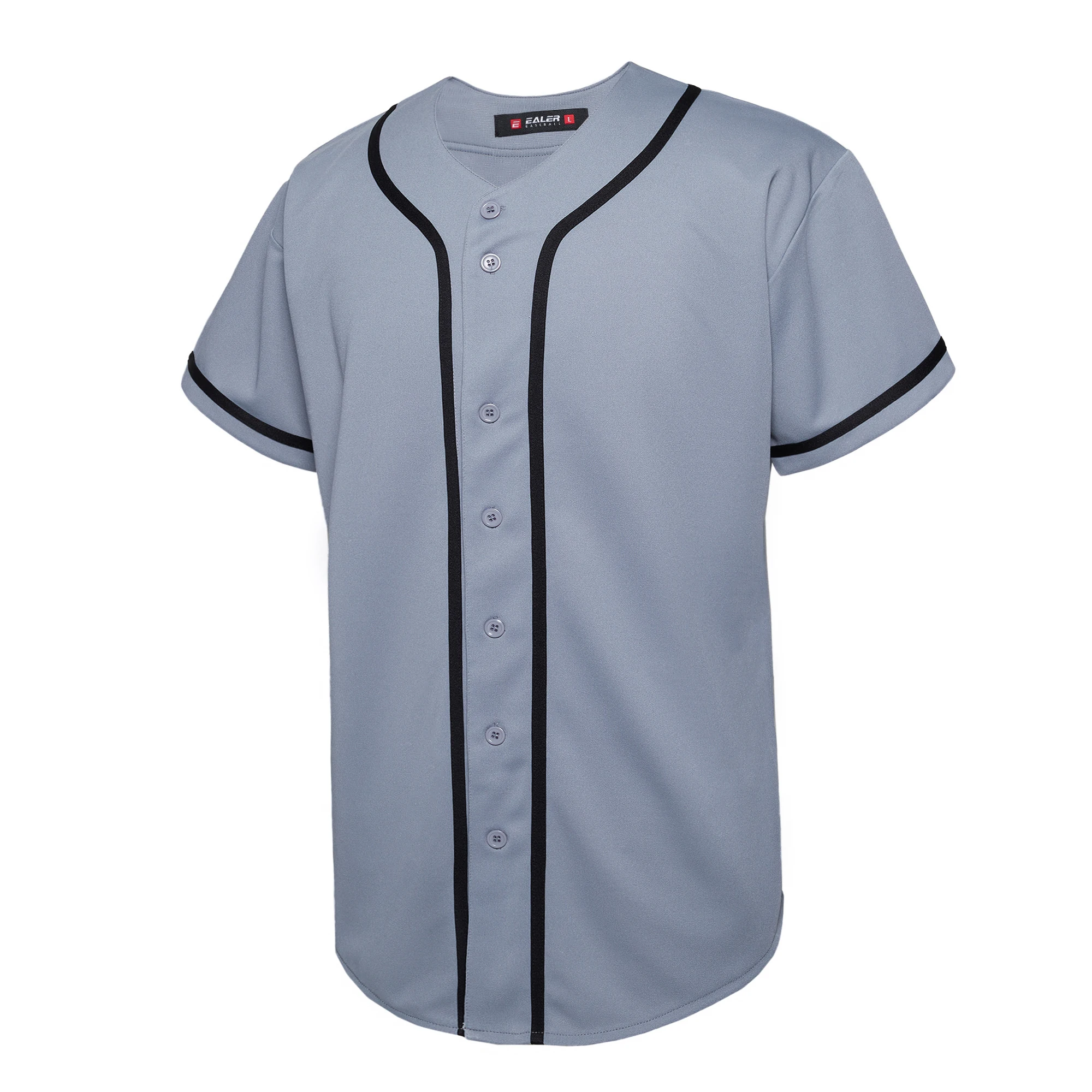 EALER BJ80 Series Mens Baseball Jersey Button Down Shirts Short Sleeve Hipster Hip Hop Sports Uniforms