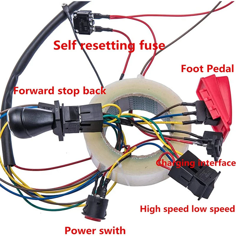 12V Kids Powered Ride on car  DIY Accessories Wires and Gearbox,Self-Made Toy Car for Children Electric Car  Replacement Parts