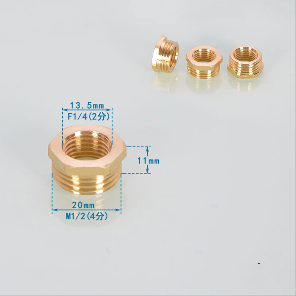 1/4" 1/2" 3/4" Water Inlet Pipe Male Thread Connector Pipe Fittings Reducing Core Extension Pipe Joint