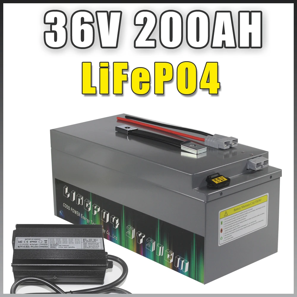 

36V LiFePO4 Battery 36V 200AH 5000W LiFePO4 Deep Cycle Battery Pack