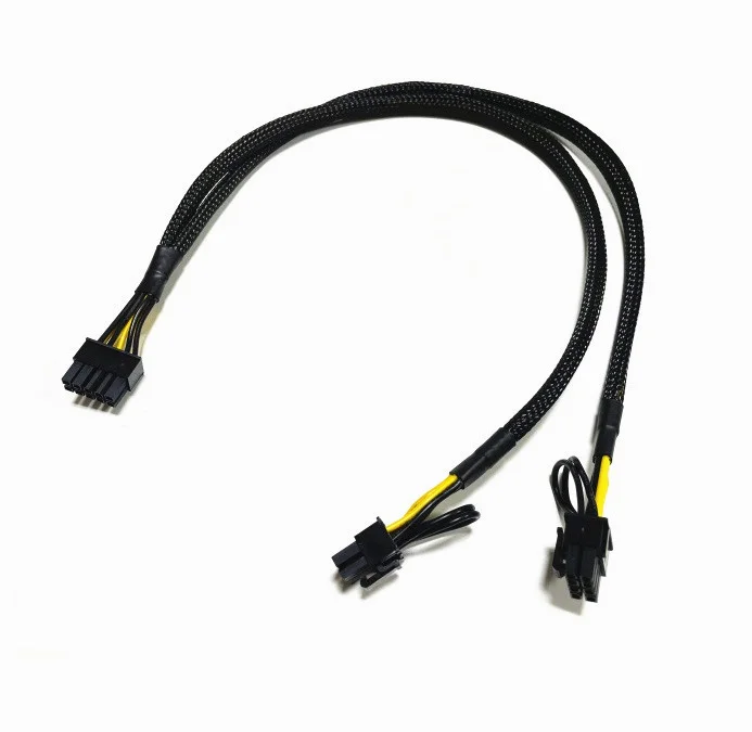 PSU 10 pinos para duplo 8 (6 + 2) pinos PCI-E interface cabo de alimentação para servidor DELL T5820 e placa gráfica GPU RTX3080 RTX4000