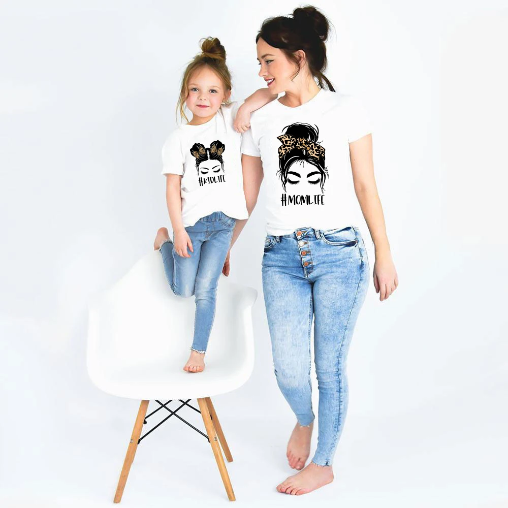 Mother Kids Fashion Baby Girl Clothes Mom Life Mother And Daughter Matching Outfits Summer Mother And Kids T Shirt Short Sleeve