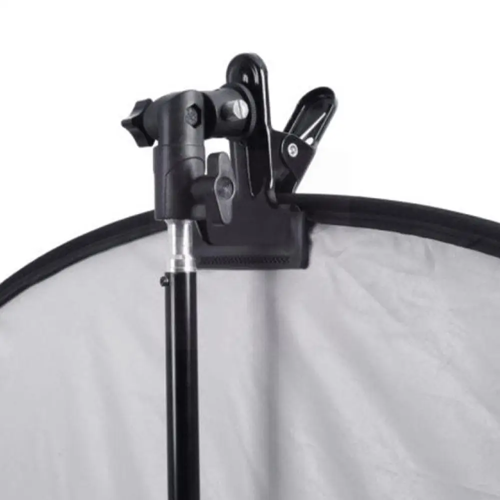 Reflector Holder Clip Light Stand Attachment 1/4" -3/8" Stud Fit Light Stand and Tripod Photography Background Cloth Clip