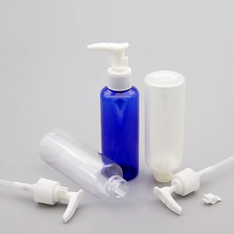 150ML 36pcs/Lot Blue Transparent Peal White PET Pump Bottle For Liquid Cosmetic Plastic Empty Lotion Cream Bottle Container