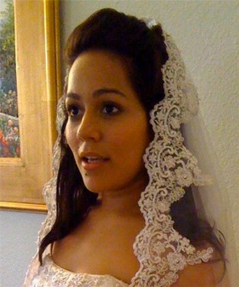 New Arrival White Ivory Lace Edge Wedding veil with Comb Bride wedding accessories Boda voile mariage Casamento