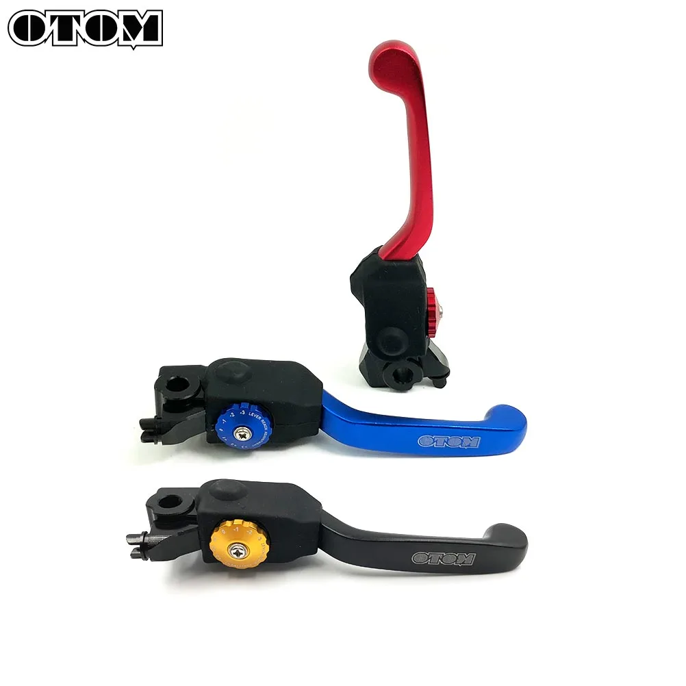 OTOM Motorcycle Brake Handle CNC Motocross Adjustable Folding Extendable Nissin Brake Levers For HONDA Motorbike Modification