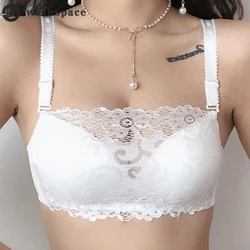 2021 New Girl Strapless Bra with Spring, Summer, Autumn and Winter No Rims Girl Gathered Thin Bra Sneaked Away Shirt