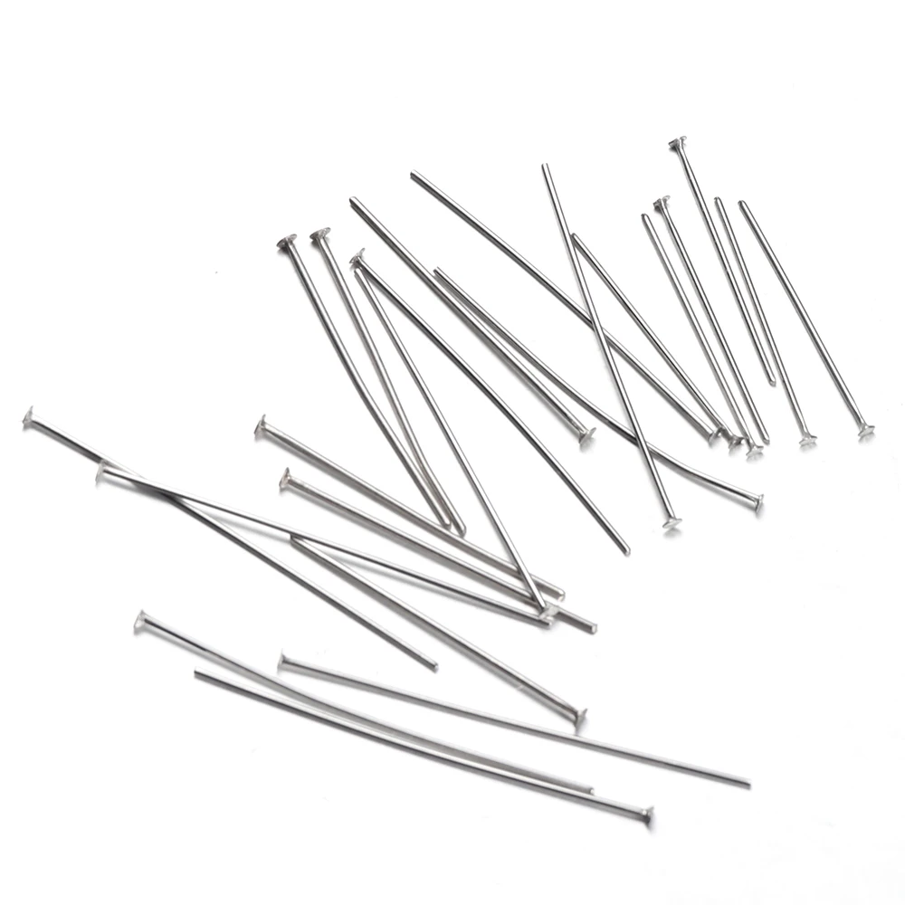 100 Stück 15/20/25/30mm Kopfstifte aus Edelstahl, wasservergoldet, gerade T-Stifte für DIY-Schmuckherstellung, Ohrring-Zubehör – Detail 5