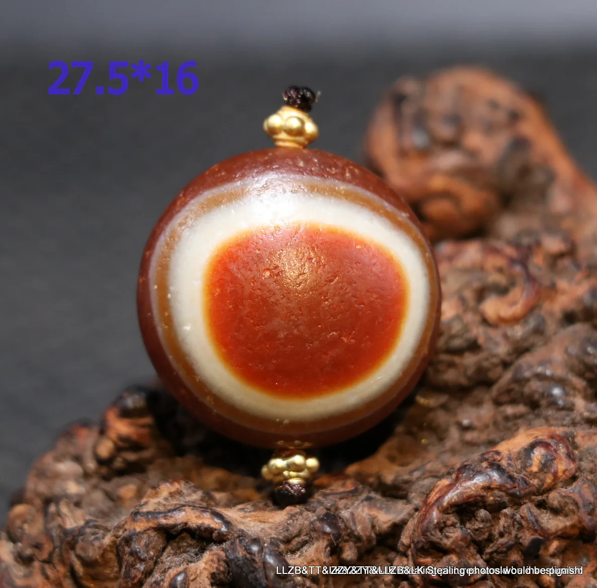 

Magic Power Tibetan Old Agate Oily Patina Goat Heaven Eye dZi Bead Pendant UP18A LKbrother Sauces Top Quality