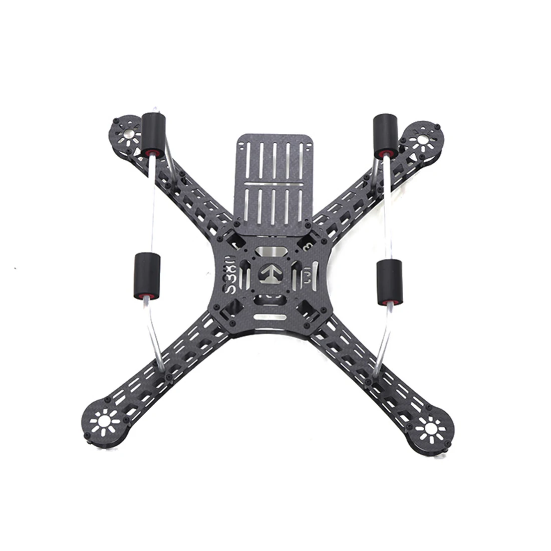 ShenStar 4-osiowy z włókna węglowego 380mm zestaw ze szkieletem nie rozmontowany stojak z aluminiowym zestaw do lądowania na 10 Cal śmigła DIY samolot Quadcopter