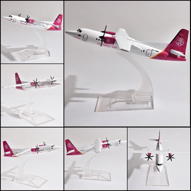 JASON TUTU 16ซม.Aero มองโกเลีย Fokker F50 ERJ 145เครื่องบินเครื่องบินเครื่องบินรุ่น Diecast โลหะ1/400 Scale Drop การจัดส่ง