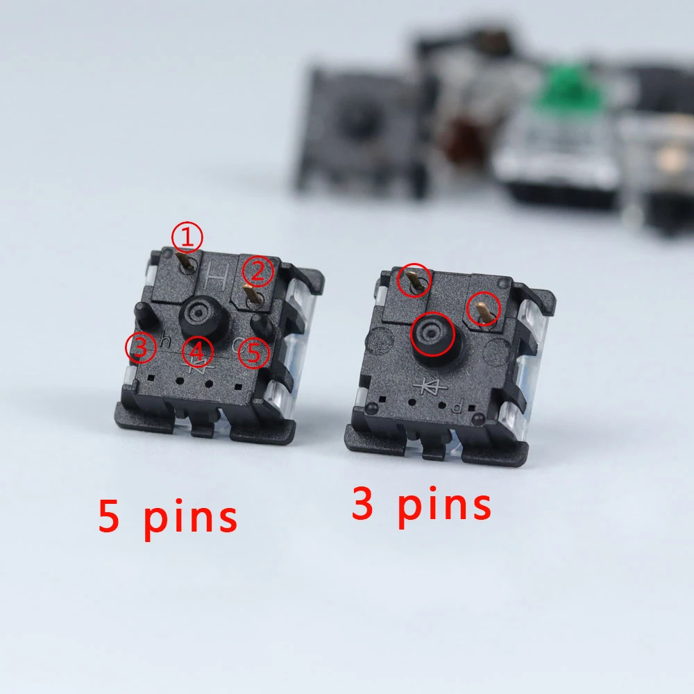 Gateron Switches Mechanical Axis for Mechanical Keyboard Black Red Brown Blue Clear Green Yellow 3pins Fit GK61 GH60