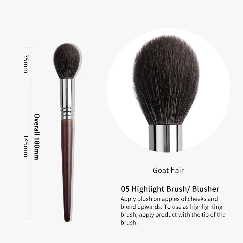 OVW Professional  Goat Hair Tapered Blending Brush Highlighter Brush Smoky Eyeshadow Eye Mini Blender Blooming Make Up Tools