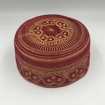 Chapeaux de prière musulmans en coton brodé pour hommes, cha...