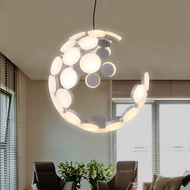 

Nordic Style Art Sphere Led Pendant Lamps Concise Bedroom Parlor Dining Room Coffee Shop Decro Lamp Luminaire LED Bulbs Modern