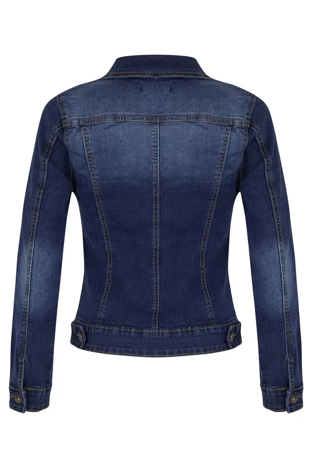 Hot sale woman long sleeve denim jacket fashion slim stretch jeans jacket coat spring autumn woman clothing S-2XL new arrival