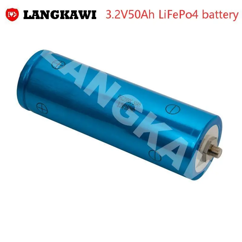 3.2V 50Ah LiFePo4 LFP Rechargeable Lithium Cylindrical Battery Cell for RV EV Energy Storage Solar System DIY Battery Pack