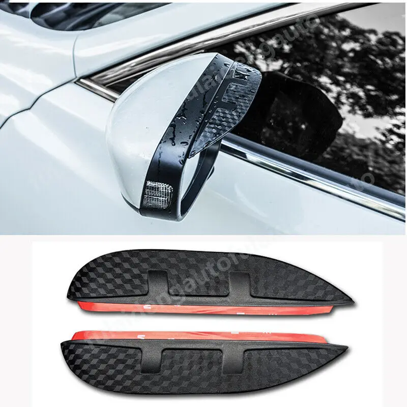 Fits For Mazda 6 Atenza 2019-2021 New 3D Weave Side Mirror Rain Snow Guard Sun Visor Shade Moulding Styling Accessories 2PCS