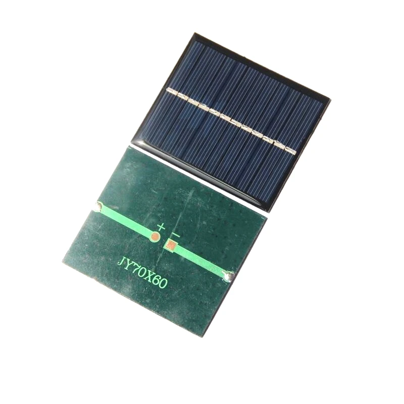 Solar Panel 6V 95MA Solar Cell Portable Mini DIY Module Panel System Charger For Battery Light Toy 70*60MM 100PCS