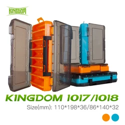 Kingdom Plastic Fishing Box  12  14 Compartment High Strength Double Sided Bait  Fishing Accessories Storage Fishing Tackle Box