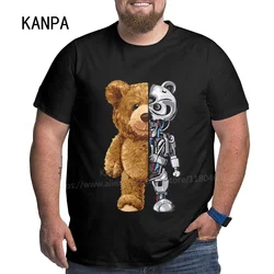 Cute Bear Men Oversized T Shirts Big Size Tees Cotton Tall Man Clothes Short Sleeve O Neck Plus Size Summer Shirt Workout Tops