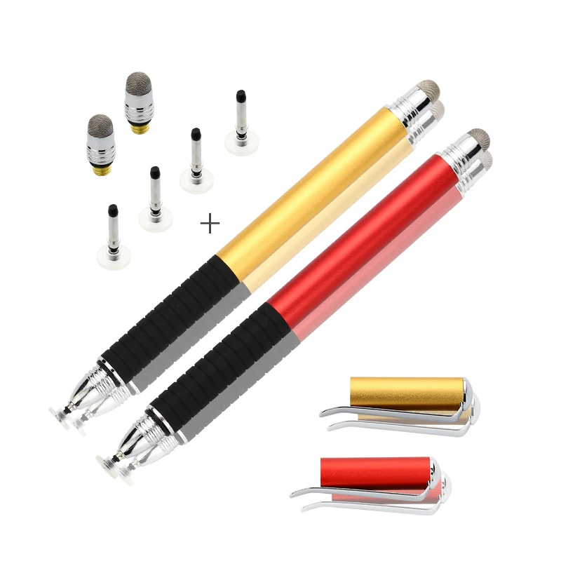 2 in 1 Branded Metall Touch Pen Tablet Stylus Stift mit Clip Custom Logo für Ipad Und Iphone