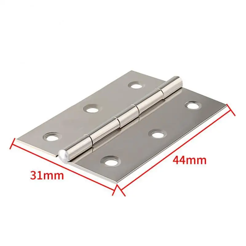 20 Pcs Door Connector Accessories Furniture Home 6 Mounting Holes Stainless Steel Hinges Window Cabinet Jewelry Box