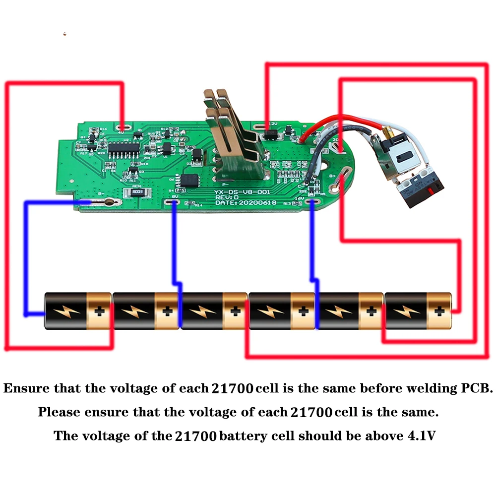 ใหม่21700แบตเตอรี่พลาสติกเคสชาร์จวงจรป้องกัน PCB สำหรับ Dyson V8 21.6V Absolute Animal Exclusive Vacuum Cleane